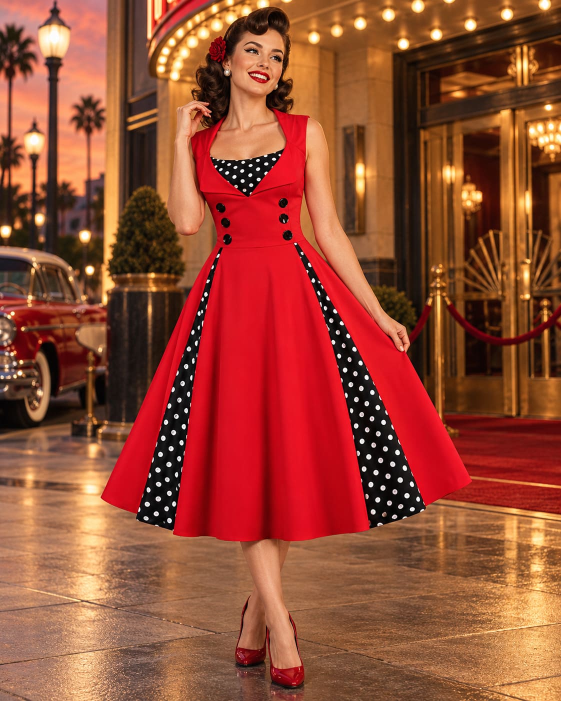 Robe Bustier Rockabilly
