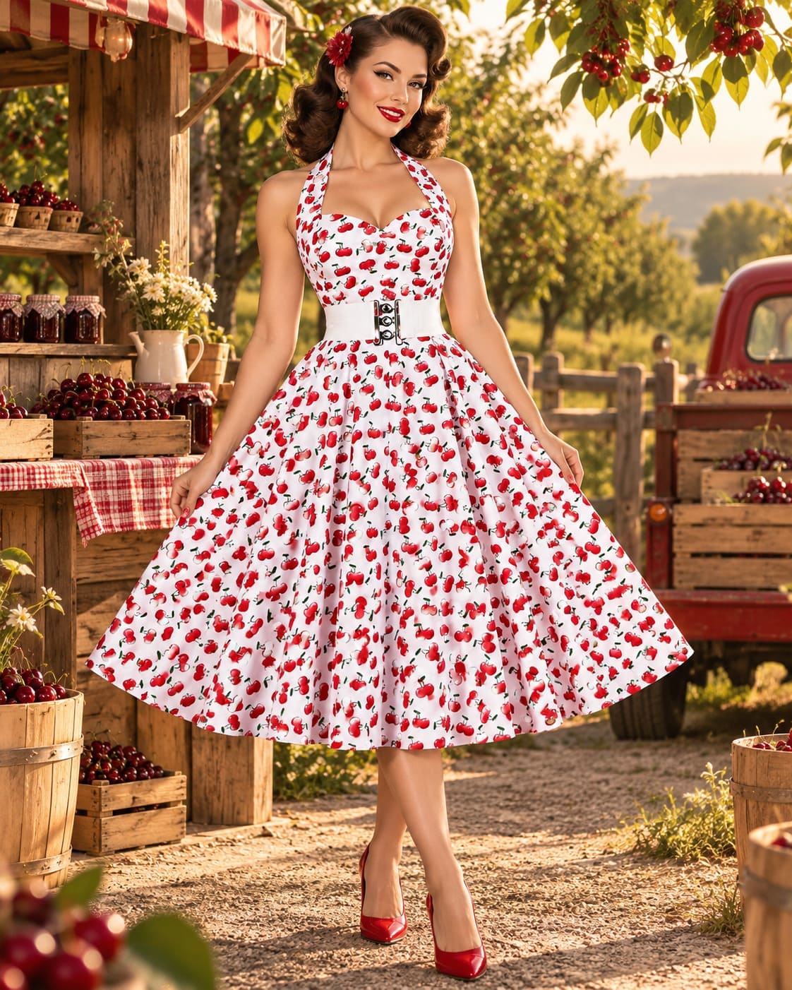Robe Pin Up Cerise