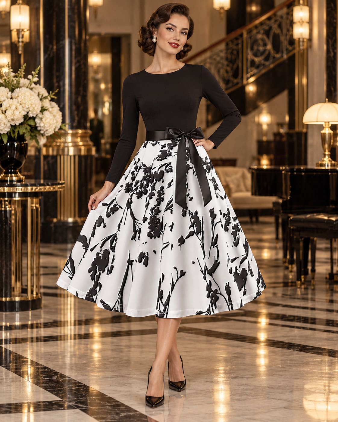 Robe Pin-Up Fleurs