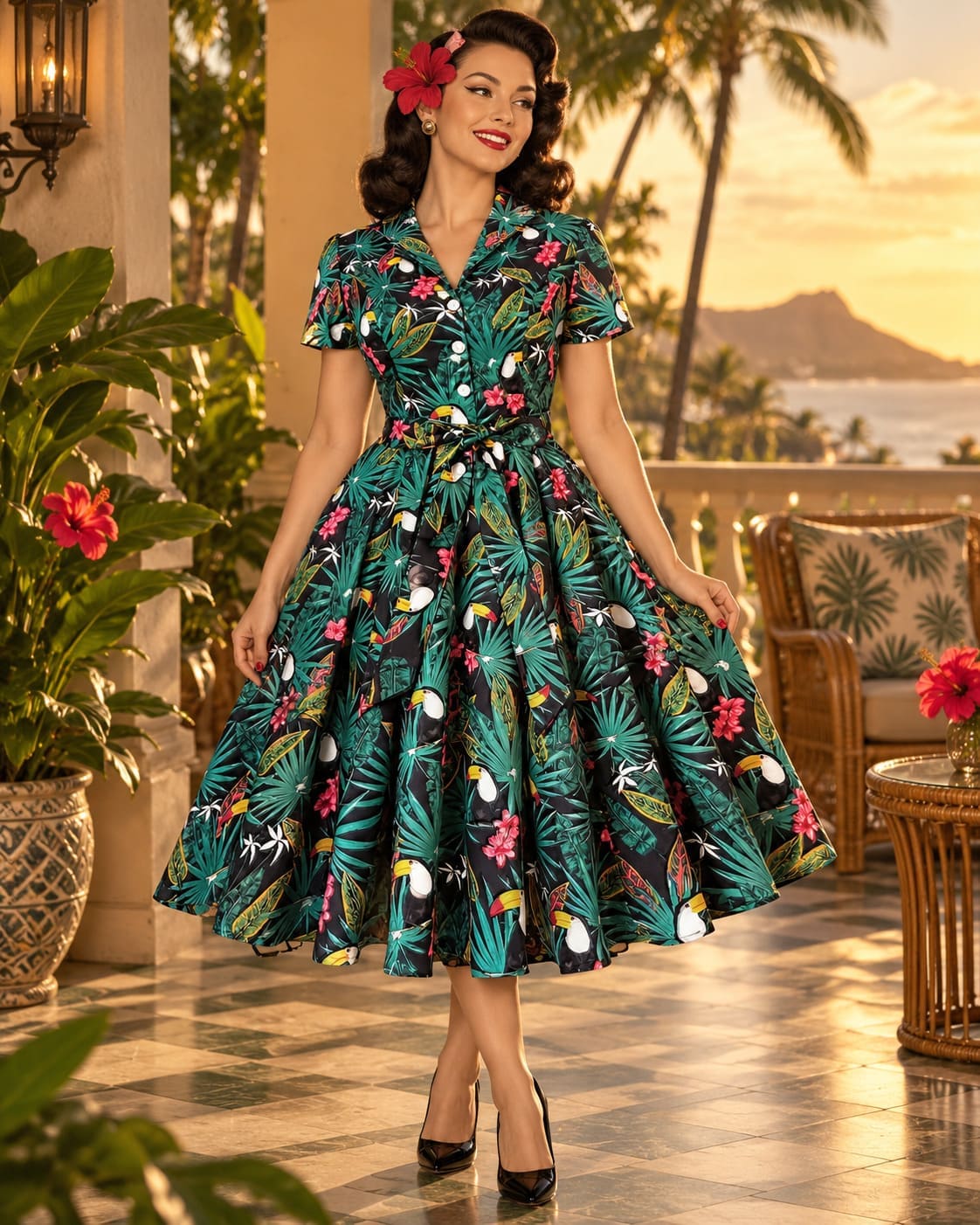 Robe Pin-Up Hawaii