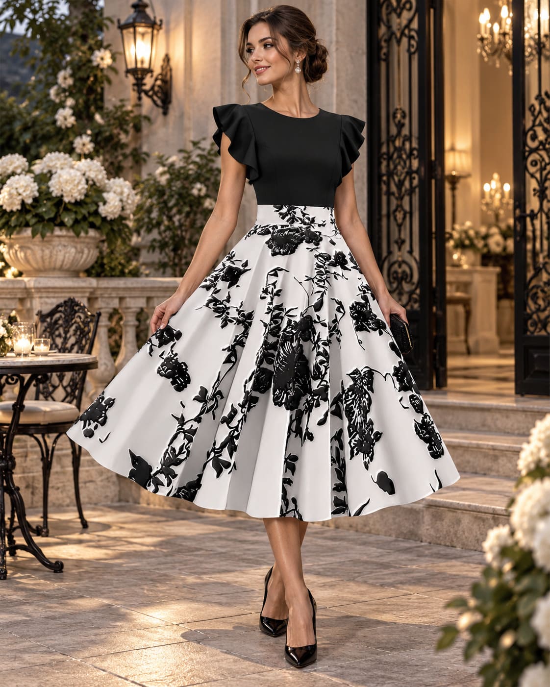 Robe Pin-Up Noire et Blanche
