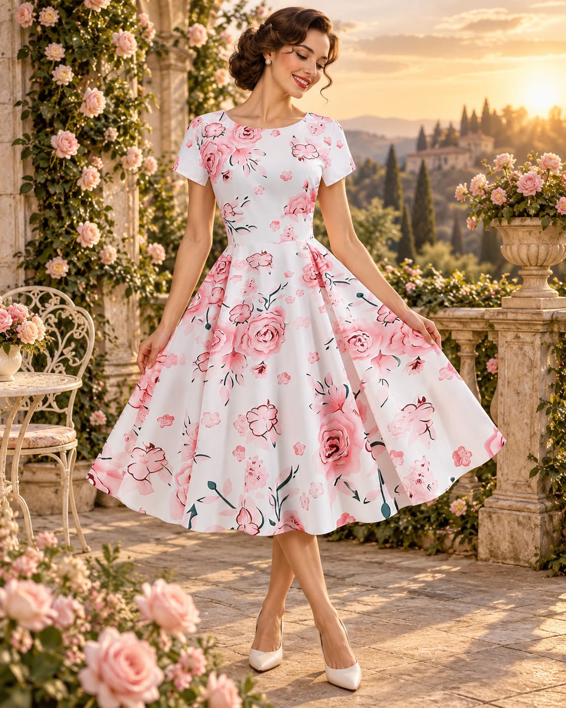 Robe Pin-Up Rose
