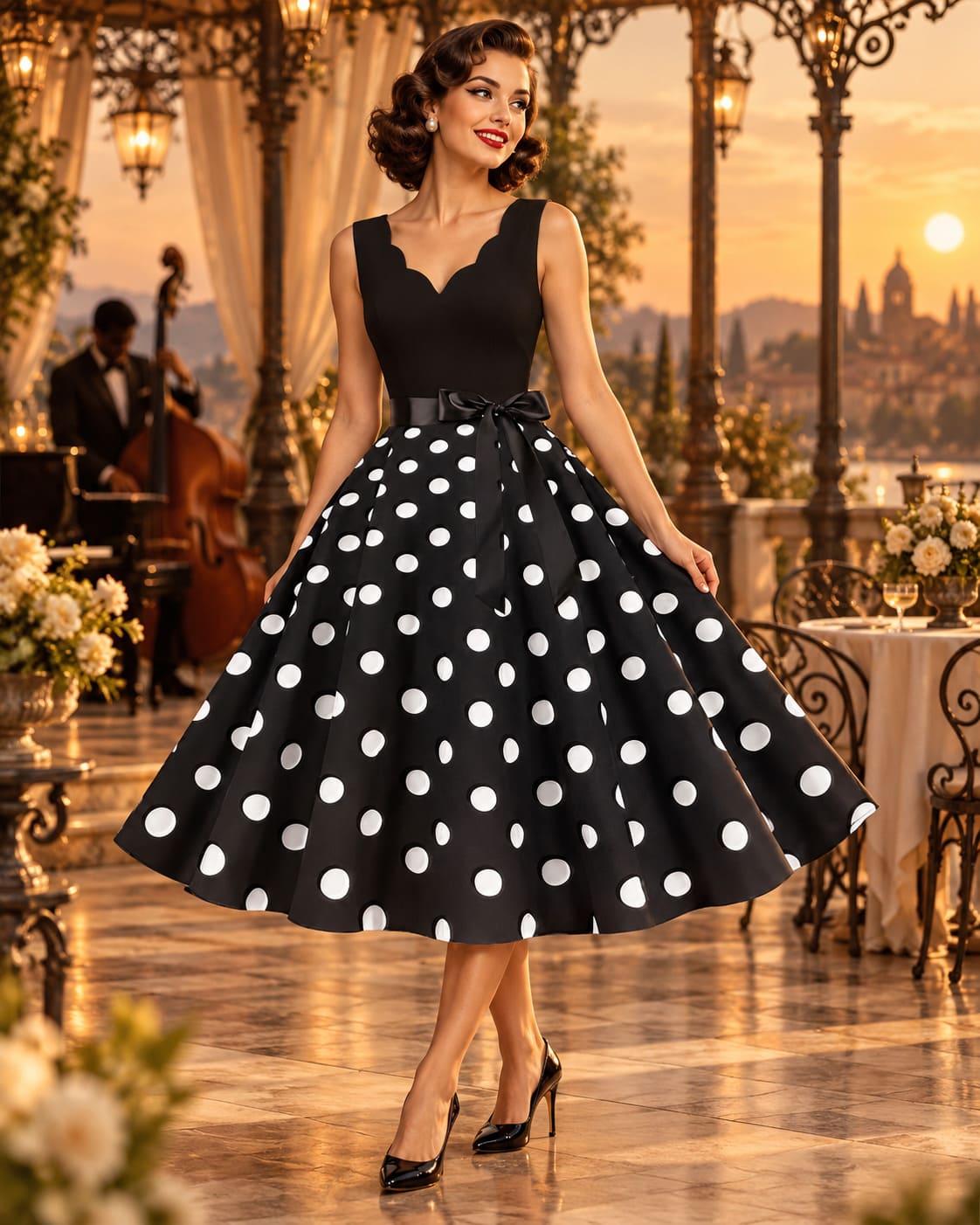 Robe Rockabilly Noir et Blanc