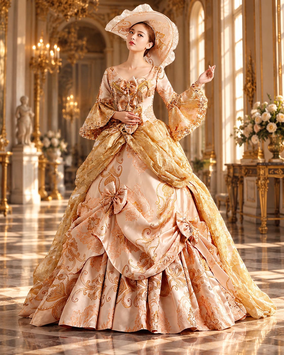 Robe Victorienne Dorée
