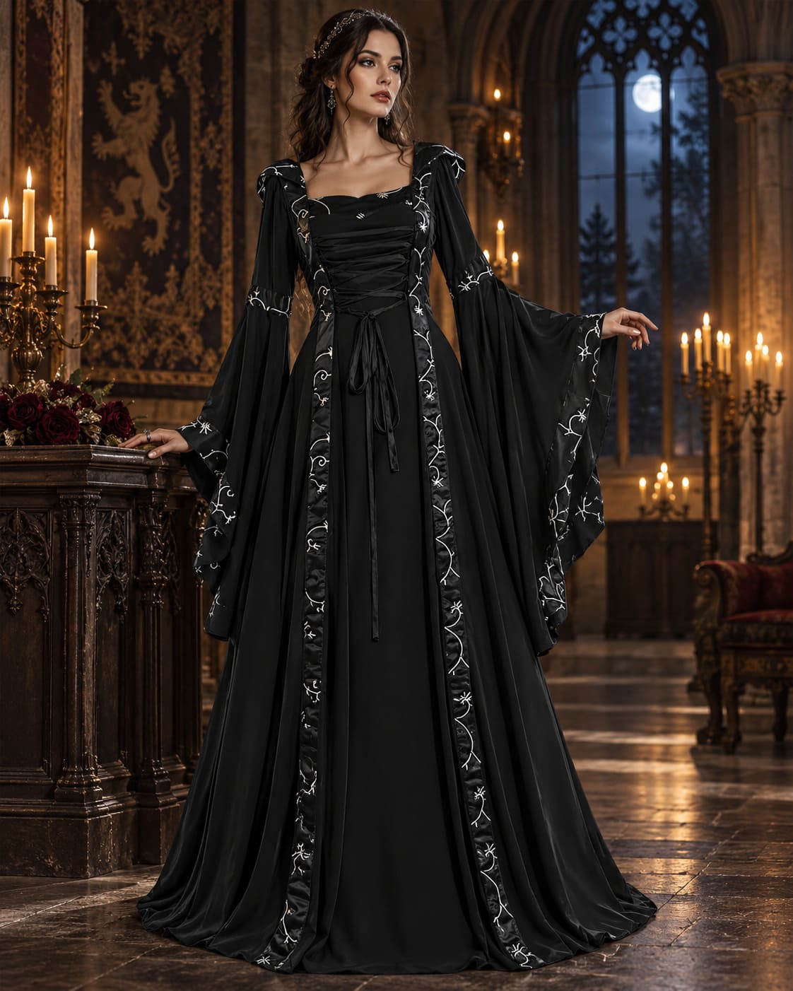 Robe Victorienne Gothique Noire
