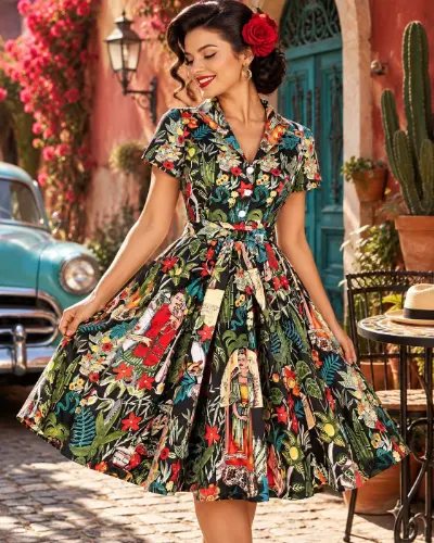 Robe Burlesque Pin-Up