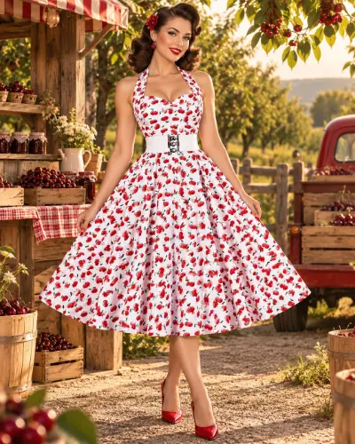 Robe Pin Up Cerise